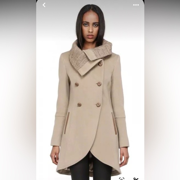 Canadian icon! Mackage “Fran” cable knit collar coat in black US L - Picture 12 of 12